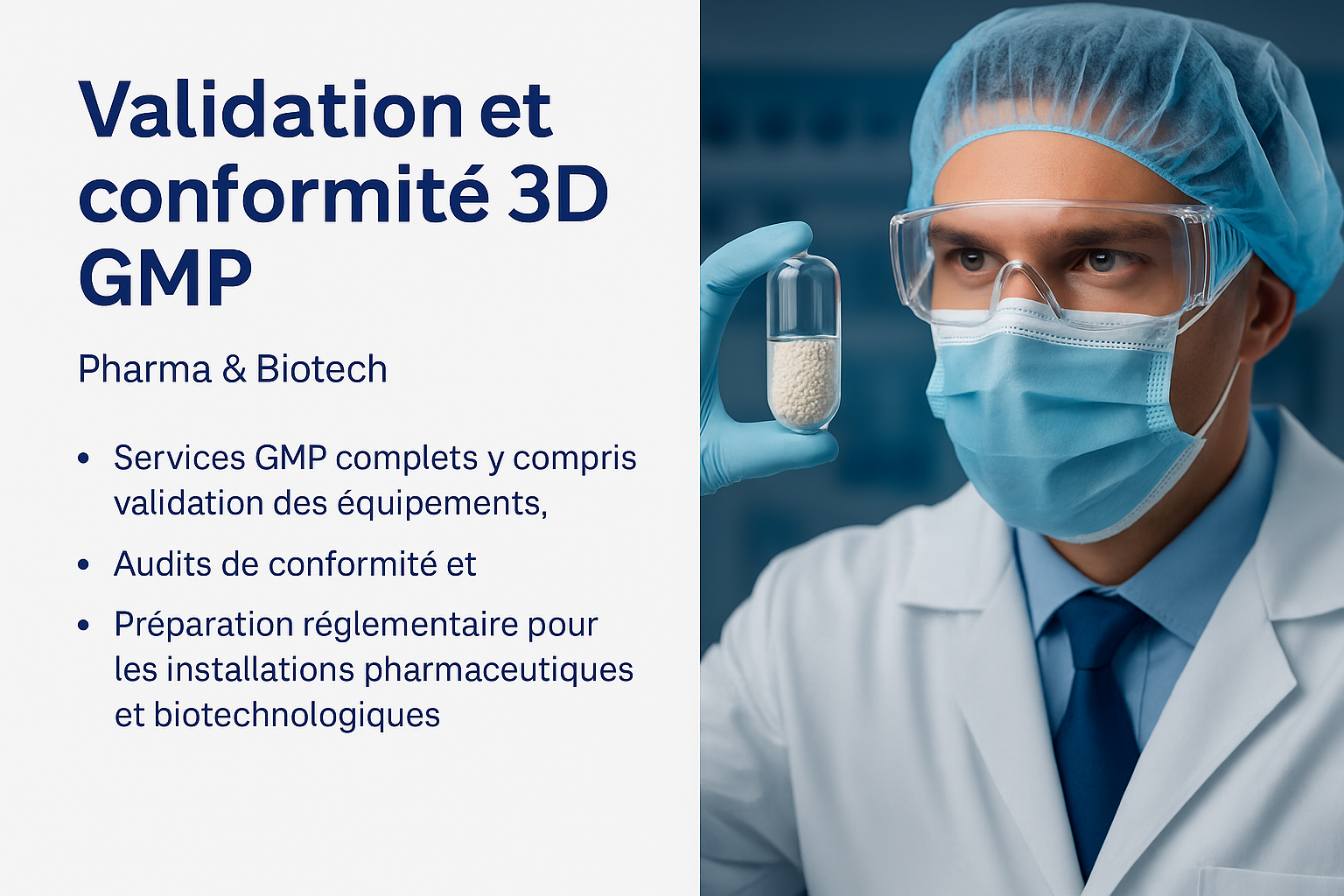 Validation & Conformité GMP 3D